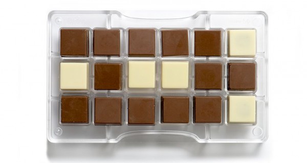 Schokoladeform Quadrate 25 mm