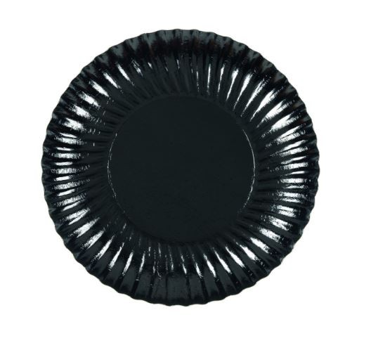 Untersetzer plissiert schwarz 9.5 cm
